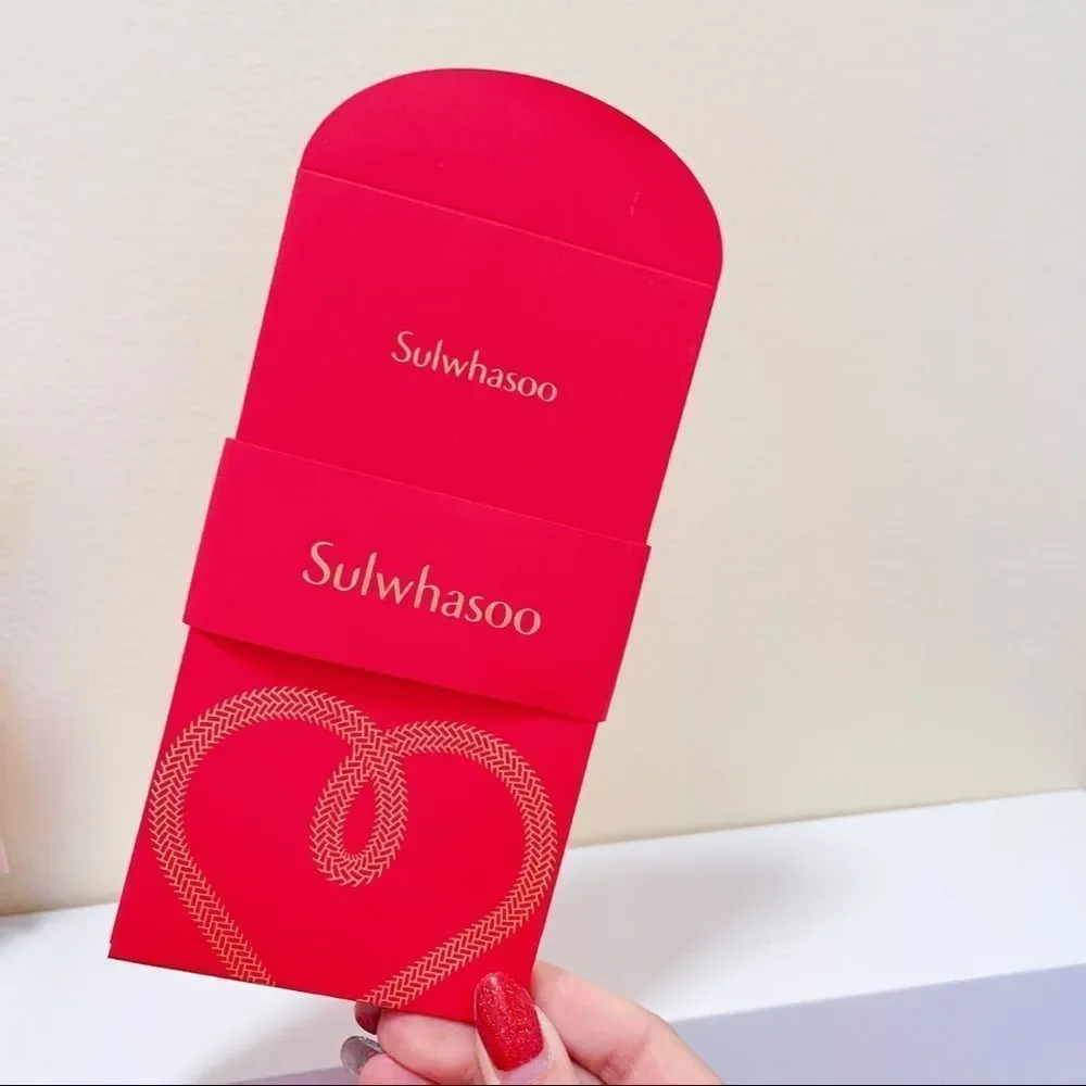 Sulwhasoo Lunar New Year CNY Red Envelopes Pockets Set Of 8 Packet Festive